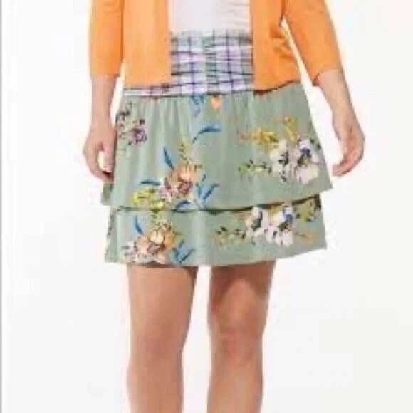 ❄️ Cato | Floral Check Skirt Plus Sizes Available - Picture 4 of 5